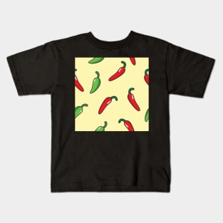 Red and Green Chili Peppers Kids T-Shirt